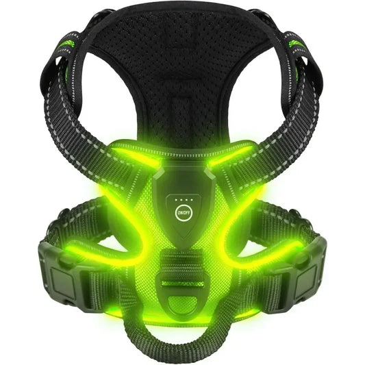 GlowPaws™ High-Visibility LED Safety Harness - USB Rechargeable