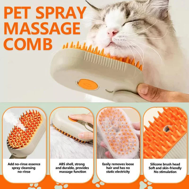 Steam Grooming Comb for Cats & Dogs | Pet Hair Remover