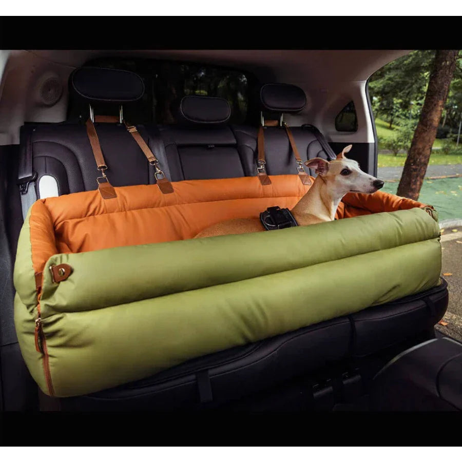 Jumbo Dog Car Seat & Booster for Anxiety - Safe Pet Carrier for Large Dog
