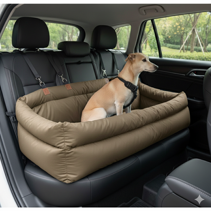 Jumbo Dog Car Seat & Booster for Anxiety - Safe Pet Carrier for Large Dog